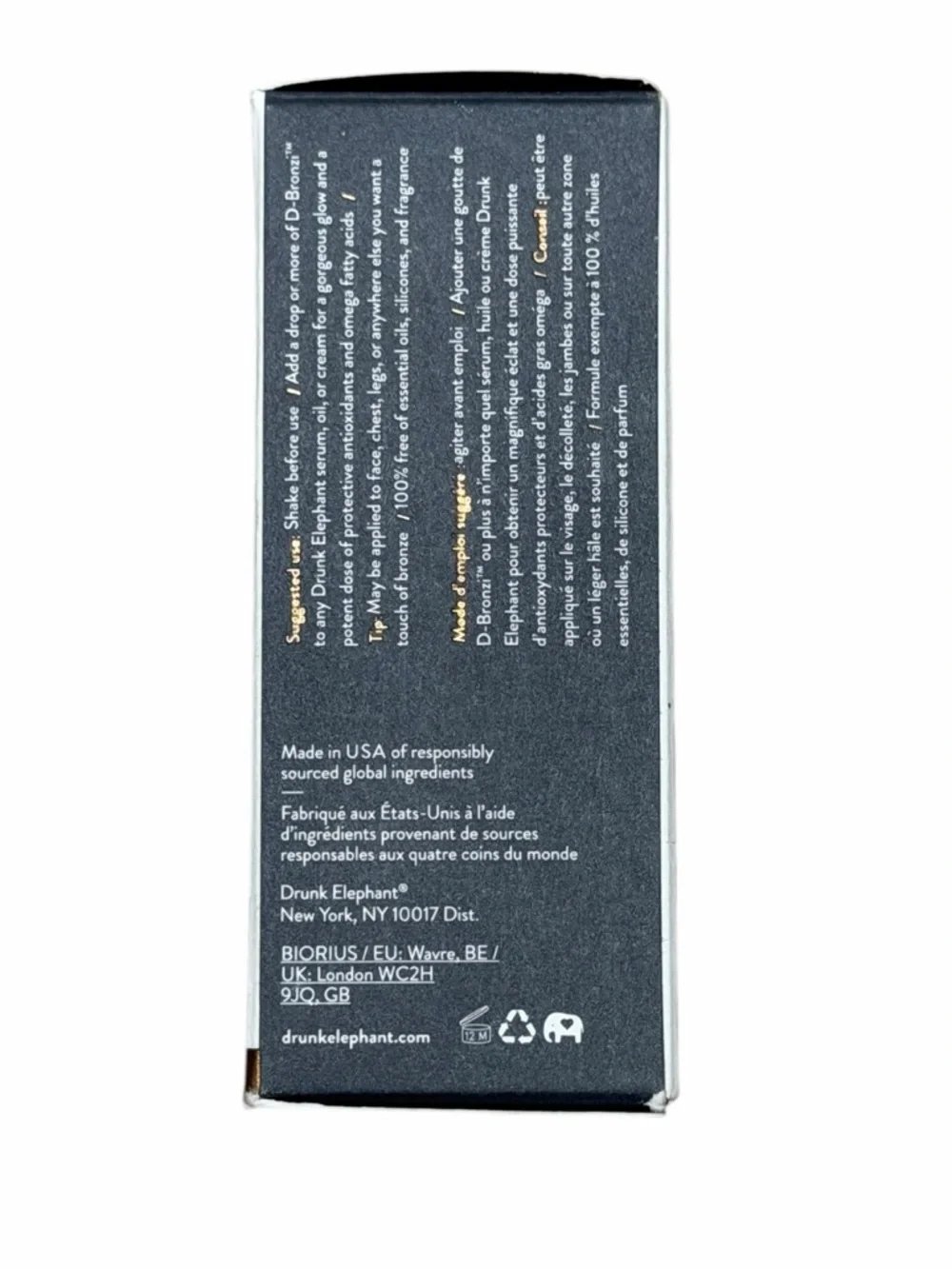 Drunk Elephant D-Bronzi Anti-Pollution Sunshine Bronzing Drops with Peptides